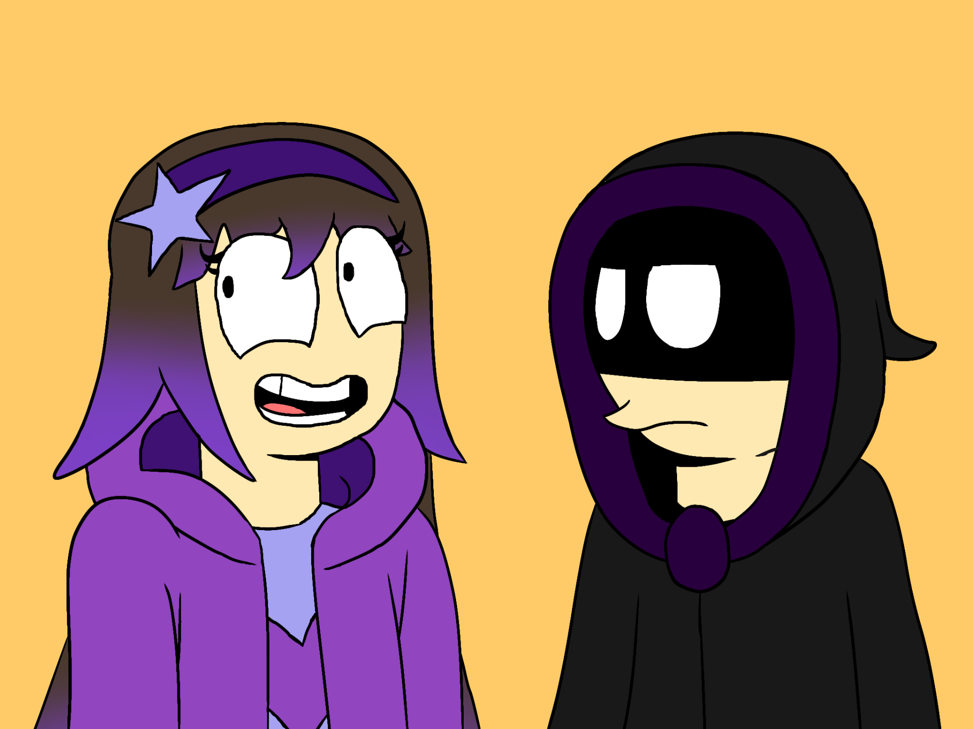 Alppha and Winstery in Eddsworld Paul artstyle